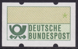 Bund: ATM MiNr. 1 Hu (ohne Eindruck) Mit Rückseitiger Zählnummer, Postfrisch ** - Timbres De Distributeurs [ATM]