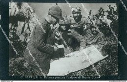 Ca558 Cartolina Militare C.battisti In Vallarsa Prepara L'azione Di Monte Corno - Reggimenti