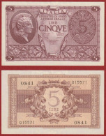 Italy 5 Lire 1944 P 31 C Crisp Gem UNC - Autres & Non Classés