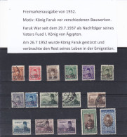 ÄGYPTEN -EGYPT-EGYPTIAN -DYNASTIE -REGIERENDE MONARCHIE -KÖNIG FARUK PORTRÄT 1951 USED - Gebruikt