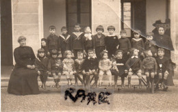 PHOTO ANCIENNE,91,ESSONNE,ANGERVILLE,ECOLE,ENFANTS,FILLES,PROFESSEUR,RARE - Places