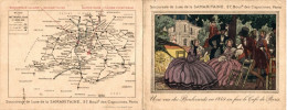 CHROMO SUCCURSALLE DE LUXE DE LA SAMARITAINE PARIS PLAN AU V° UNE VUE DES BOULEVARDS EN 1849 EN FACE LE CAFE DE PARIS - Other & Unclassified