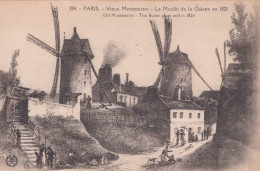 PARIS VIEUX MONTMARTRE LE MOULIN DE LA GALLETE EN 1820 - District 18