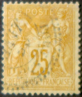 R1311/3057 - FRANCE - SAGE TYPE II N°92 Avec CàD Perlé - 1876-1898 Sage (Type II)