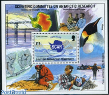 British Antarctica 1996 SCAR S/s, Mint NH, Science - Various - The Arctic & Antarctica - Maps - Geografia