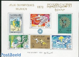 Tunisia 1972 Olympic Games Munich S/s, Mint NH, Sport - Athletics - Olympic Games - Swimming - Volleyball - Athletics