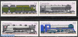 Canada 1986 Locomotives 4v, Mint NH, Transport - Railways - Ongebruikt