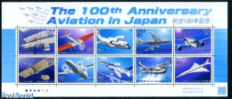 Japan 2010 Aviation 10v M/s, Mint NH, Transport - Aircraft & Aviation - Ongebruikt