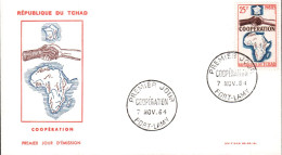 TCHAD  FDC 1964 COOPERATION - Chad (1960-...)