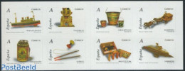 Spain 2008 Toys 8v In Booklet S-a, Mint NH, Nature - Transport - Various - Horses - Stamp Booklets - Ships And Boats -.. - Nuevos