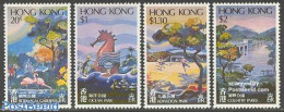 Hong Kong 1980 Parks 4v, Mint NH, Nature - Sport - Various - Birds - Fish - Gardens - National Parks - Sea Mammals - F.. - Ongebruikt