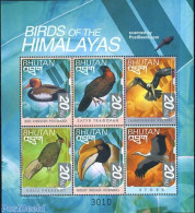 Bhutan 1999 Birds 6v M/s, Red-crested Pochard, Mint NH, Nature - Birds - Ducks - Bhutan