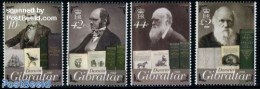 Gibraltar 2009 Charles Darwin 4v, Mint NH, History - Nature - Transport - Explorers - Birds - Horses - Ships And Boats - Explorateurs