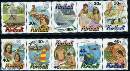 Kiribati 1995 Tourism Year 2x5v [::::], Mint NH, Nature - Sport - Transport - Birds - Fishing - Diving - Football - Ka.. - Fishes