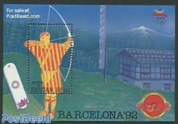 Bhutan 1992 Olympic Games S/s, Mint NH, Sport - Olympic Games - Shooting Sports - Waffenschiessen