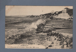 CPA - 13 - Marseille - Sur La Promenade De La Corniche - Grosse Mer - Circulée En 1912 - Endoume, Roucas, Corniche, Beaches