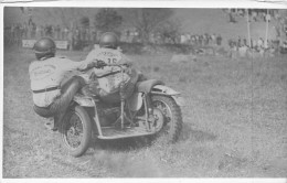 MOTO SIDE CAR EN COURSE PHOTO  ORIGINALE 14X9CM - Sport