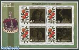 Aitutaki 1986 Queen Mother S/s, Mint NH, History - Kings & Queens (Royalty) - Königshäuser, Adel