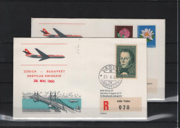 Schweiz Air Mail Swissair  FFC  28.5..1965 Zürich - Budapest Vv - First Flight Covers