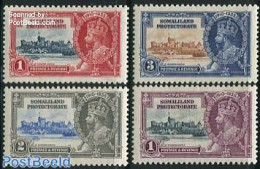 British Somalia 1935 Silver Jubilee 4v, Unused (hinged), History - Kings & Queens (Royalty) - Koniklijke Families