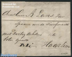 Netherlands 1842 Letter From Delft To Haarlem, Postal History - ...-1852 Prephilately