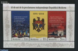 Moldova 2016 25 Years Independence S/s, Mint NH, History - Coat Of Arms - History - Autres & Non Classés