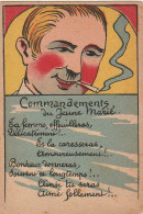 ZA 3- COMMANDEMENTS DU JEUNE MARIE - " TA FEMME , EFFEUILLERAS DELICATEMENT " - EDIT. M. L , PARIS - SERIE N° 677 - Humor