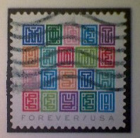 United States, Scott #5614, Used(o), 2021, Mystery Message Stamp, (55¢) - Used Stamps