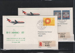 Schweiz Air Mail Swissair  FFC  18.8.1966 Zürich - Mailand - Premiers Vols