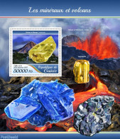 Guinea, Republic 2017 Volcanoes And Minerals, Mint NH, History - Sport - Geology - Mountains & Mountain Climbing - Arrampicata