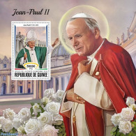 Guinea, Republic 2018 Pope John Paul II, Mint NH, Nature - Religion - Roses - Pope - Pausen