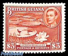 Guyana 1946 $3, Stamp Out Of Set, Mint NH, Nature - Birds - Flowers & Plants - Guyana (1966-...)