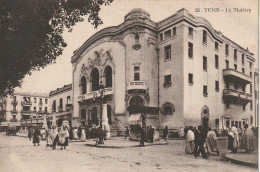 ZA 15- TUNIS ( TUNISIE ) - LE THEATRE - ANIMATION - 2 SCANS - Tunisie