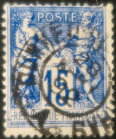 R1311/3064 - FRANCE - SAGE TYPE II N°90 Avec CàD : DUNKERQUE à PARIS (A) 1892 - 1876-1898 Sage (Type II)