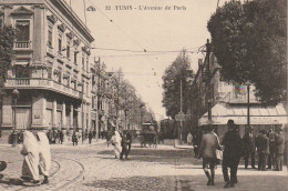 ZA 15- TUNIS ( TUNISIE ) - L' AVENUE DE PARIS - ANIMATION - 2 SCANS - Tunesien