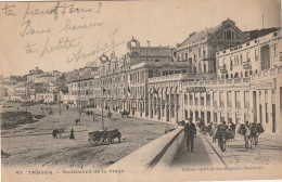 ZA 16- TANGER ( MAROC ) - BOULEVARD DE LA PLAGE - CREDIT MAROCAIN - ANIMATION - 2 SCANS - Tanger