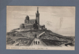 CPA - 13 - Marseille - Notre-Dame De La Garde - Côté Nord - Circulée En 1909 - Notre-Dame De La Garde, Funicular Y Virgen