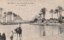 ZA 17- LE CAIRE ( EGYPTE ) - LES PYRAMIDES AU TEMPS DE L' INONDATION  -  2 SCANS - Caïro