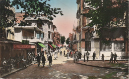 ZA 18- TLEMCEN ( ALGERIE ) - RUE DE FRANCE - ANIMATION - GRAND CAFE DE LA VILLE - CARTE COULEURS - 2 SCANS - Tlemcen