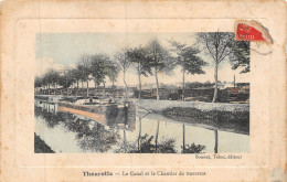 24-5578 :  THOUROTTE. LE CANAL. LE CHANTIER DE TRAVERSES DE BOIS. PENICHE - Sonstige & Ohne Zuordnung