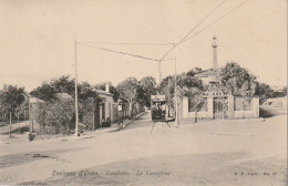 ZA 18- ENVIRONS D' ORAN ( ALGERIE ) - GAMBETTA - LE CARREFOUR - ANIMATION - TRAMWAY - 2 SCANS - Autres & Non Classés