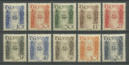 TOGO 1947 Taxe N° 38/47 * Neufs MH Infime Trace De Charnière TTB C 10 € Statuettes-idoles Art Sculpture - Unused Stamps