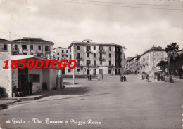 GAETA - VIA BONOMO E PIAZZA ROMA F/GRANDE VIAGGIATA 1955 ANIMATA - Latina