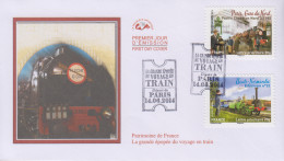 Enveloppe   FDC  1er   Jour    FRANCE    La   Grande  Epopée  Du  Voyage  En  Train     2014 - 2010-2019