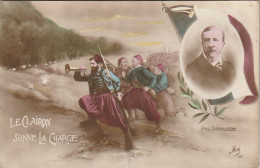 Z+ 3- " LE CLAIRON SONNE LA CHARGE ... " - ZOUAVES - PORTRAIT PAUL DEROULEDE ( AUTEUR )- ILLUSTRATEUR - 2 SCANS - Patriotiques