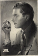 CPA Schauspieler Rudolf Prack, Portrait, Zigarette, Autogramm - Schauspieler