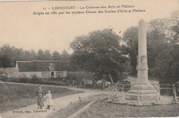 Z+ 8-(60) LIANCOURT - LA COLONNE DES ARTS ET METIERS - ANIMATION - VILLAGEOIS - ATTELAGE - EVRARD IMP. , LIANCOURT - Liancourt