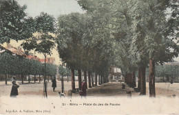 Z+ 8-(60) MERU - PLACE DU JEU DE PAUME - ANIMATION - CARTE COLORISEE  - 2 SCANS - Meru