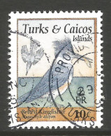 TURKS & CAICOS. 10c KINGFISHER / BIRDS USED PROVIDENCIALES POSTMARK. - Turcas Y Caicos