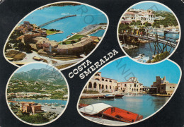 CARTOLINA  C10 COSTA SMERALDA,SASSARI,SARDEGNA-PORTO CERVO-MARE,ESTATE,VACANZA,SPIAGGIA,LUNGOMARE,BARCHE,VIAGGIATA 1981 - Sassari